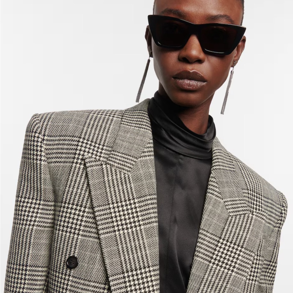 Saint Laurent Black Cat-Eye Sunglasses